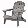 Silla Adirondack 80 x 90 x 98 cm de plástico gris para exterior con reposabrazos