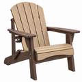 Silla Adirondack 83 x 76 x 98 cm de plástico beige y marrón para exterior con portavasos