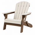Silla Adirondack 78 x 85 x 95 cm de plástico beige y marrón para exterior plegable