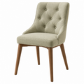 Silla tapizada 62 x 68 x 98 cm verde salvia con patas de madera estilo clásico